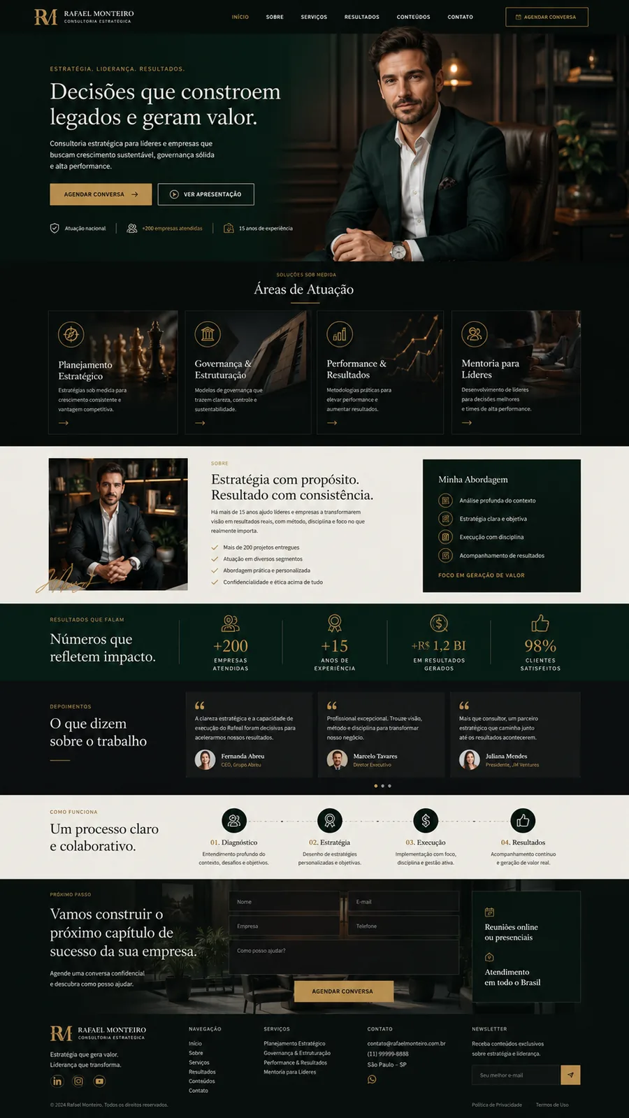 Modelo de site para consultoria estratégica