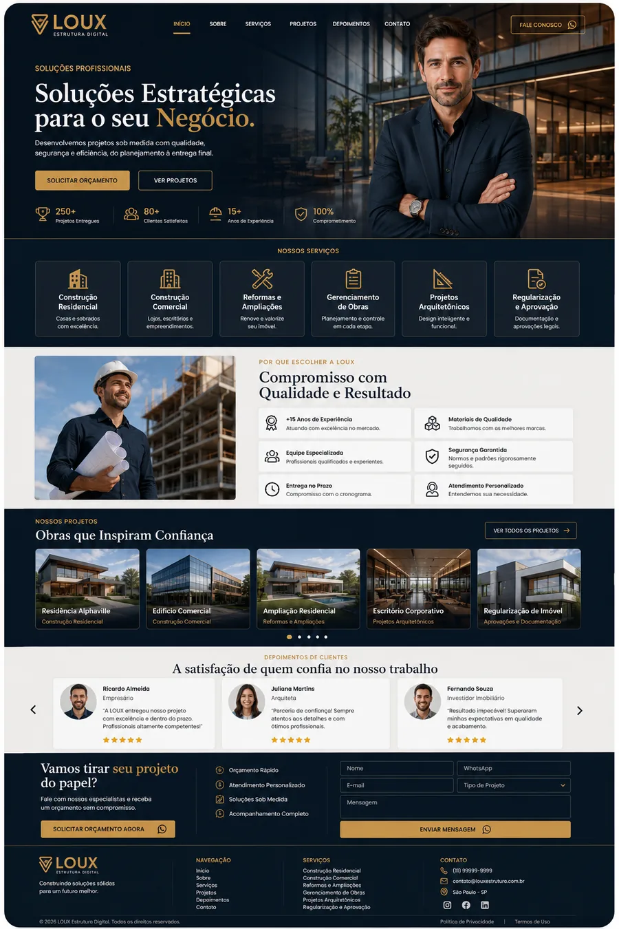 Modelo de site institucional premium
